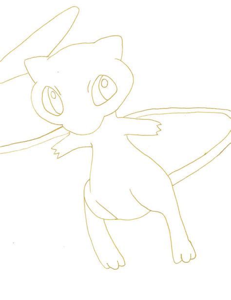 Mew outline by Konoko1990 on DeviantArt