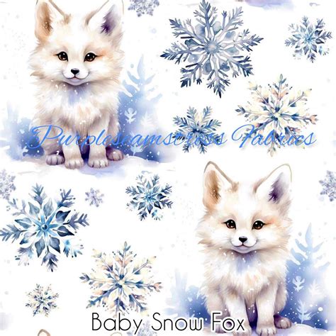 Baby Snow Fox – Purpleseamstress Fabric