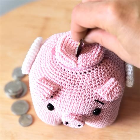 Amigurumi Crochet Piggy Bank Pattern Grace The Piggy Bank Etsy