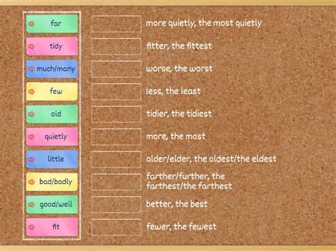 Comparatives And Superlatives Une Las Parejas