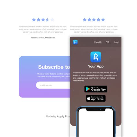 Mobile App Landing Page