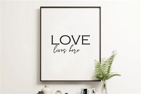 Love Lives Here, Love Sign, Love wall art, Sign With Saying