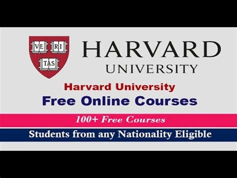 Harvard University Free Online Course Youtube