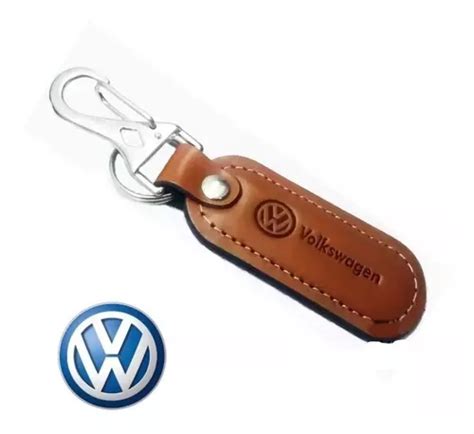 Chaveiro Volkswagen Carro Mosquetão Couro Gol Frete Gratis