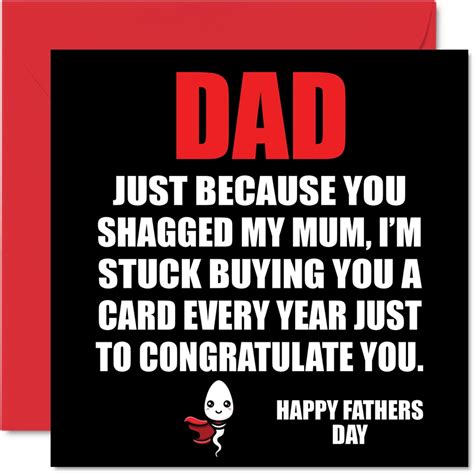 Funny Fathers Day Card Rude Fathers Day Card Reduced Price Father