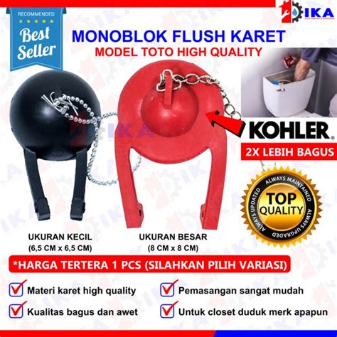 Jual Monoblok Besar Kecil Flush Karet Model Toto Pelampung Tutup Kloset