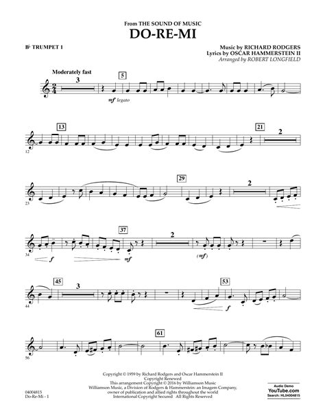 Do Re Mi From The Sound Of Music Bb Trumpet 1 By Robert Longfield