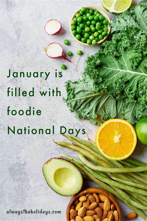 National Days Of January Resolutions Organization And Comfort Food