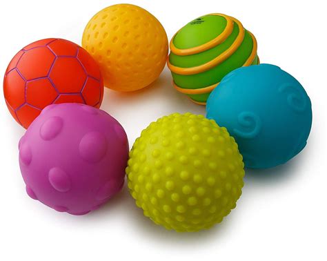 Playkidz Super Durable 6 Pack Sensory Balls Soft And Textured Balls For