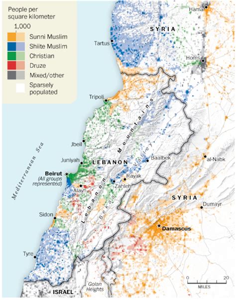 Distribution of religious groups across Lebanon - The Washington Post