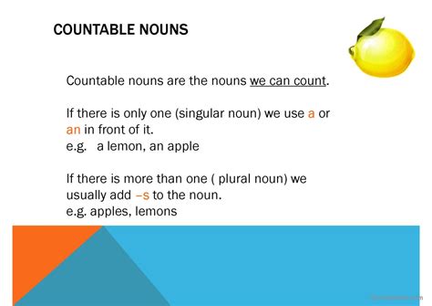 Countable And Uncountable Nouns Gene English Esl Powerpoints The 15872