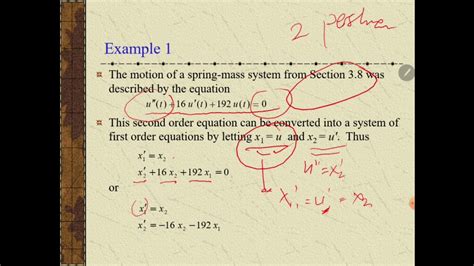 Introduction To Systems Of First Order Linear Equations Youtube