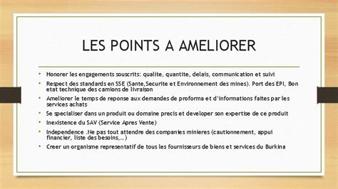 Bilan Des Forces Et Des Points A Ameliorer