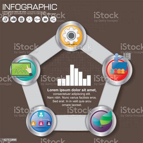 5 Parts Infographic Design Vector And Marketing Icons Can Be Used For