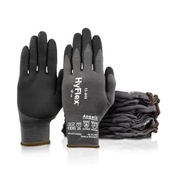 Ansell Hyflex Professional Work Gloves Abrasion Resistant