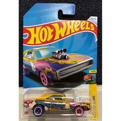 Hot Wheels 風火輪 70 Dodge Charger R T 塗鴉 黃 蝦皮購物