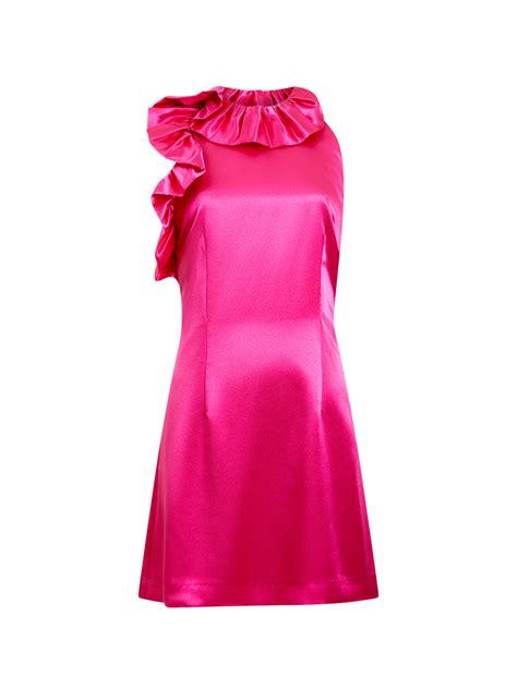 Adora Satin Mini Dress Fuchsia French Connection Us