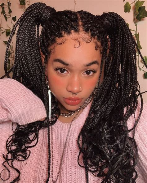 Keeahwah 💗 Hairdos For Curly Hair Hair Styles Cute Box Braids