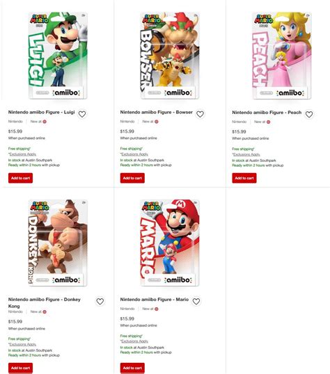 Mario Amiibo Are In Stock Via Target Https T Co Bvdrnewsz Cheap Ass