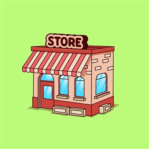 small store isometric cartoon vector illustration  vector art