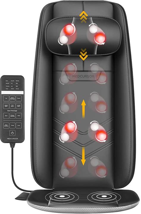 Medcursor Shiatsu Back Massager With Heat Height Adjustable Massage