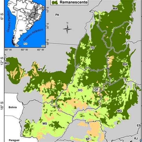 Cobertura E Uso Da Terra No Bioma Cerrado Conforme Mapeamento