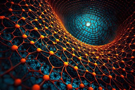 Nanotechnology Structure Of Hexagonal Nano Material Macro Abstract