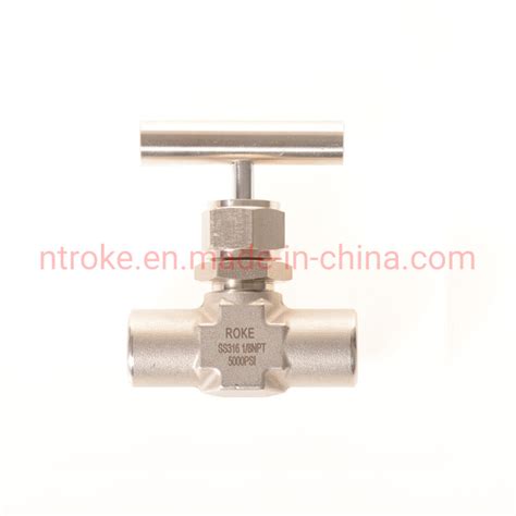 Stainless Steel NPT Female Thread Integral Bonnet Needle Valve 5000psi