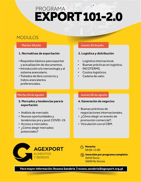 Programa Export 101 20 Agexport Hoy