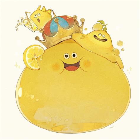 Slime King Slime Bubble Slime Lemon Slime And Lemon King Dragon Quest Drawn By Linnehld