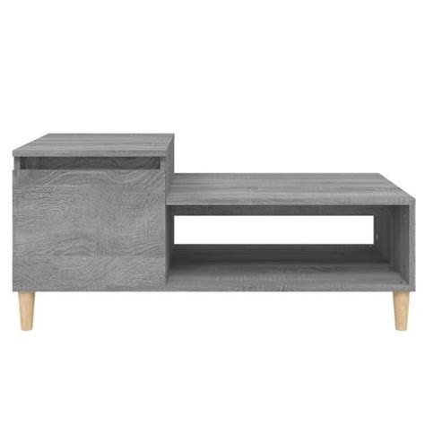 HUA Têtes et pieds de litTable basse Sonoma gris 100x50x45 cm Bois d