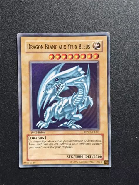 CARTE YU GI OH DRAGON Blanc aux Yeux Bleus 1ère Edition DPKB FR001 EUR