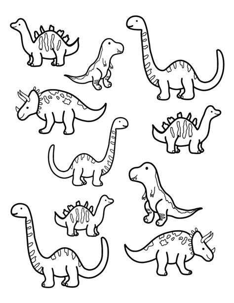 Dinosaur Coloring Page Etsy