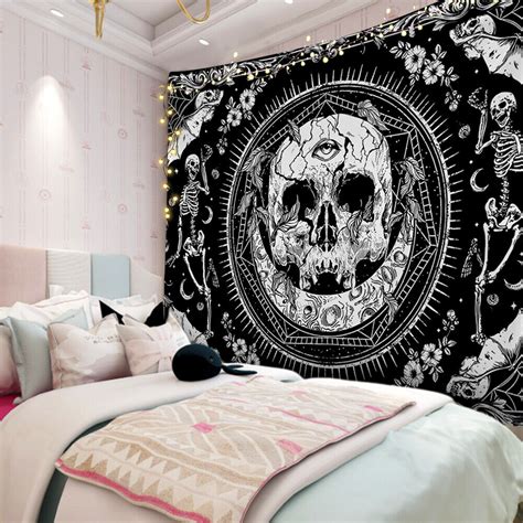 Skull Tapestry Wall Hanging Rugs Home Decorative Carpet For Bedroom