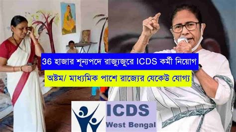 36000 শূন্যপদে জেলায় জেলায় অবশেষে Icds অঙ্গনওয়াড়ি নিয়োগ যোগ্যতা