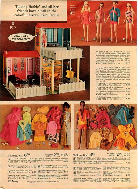 1970 Advertisement 3 Pg New Living Barbie Skipper Talking Ken Doll Brad