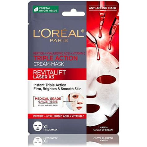 Loreal Paris Revita lift Laser X3 maska proti staranju kože s trojnim