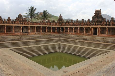 Temple tank in Bhoganandishvara group of temples at Chikkaballapur district - Temple tank ...