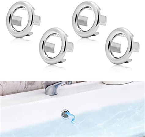 Greoer Pieces Sink Overflow Ring Kitchen Bathroom Sink Hole Round