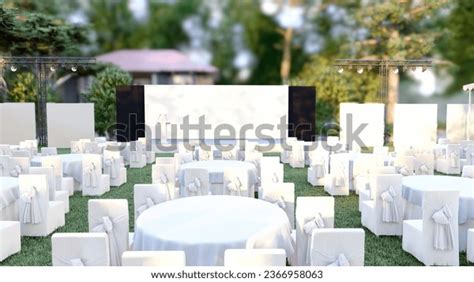 Outdoor Event Stage Design Corporate Party Stock Illustration ...