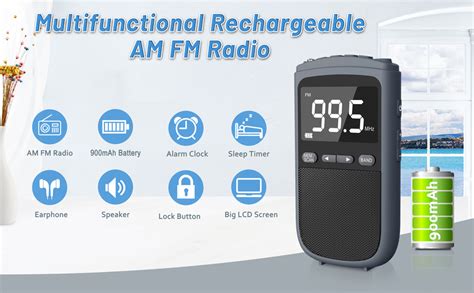 Am Fm Walkman Radio Mah Rechargeable Portable Transistor Pocket