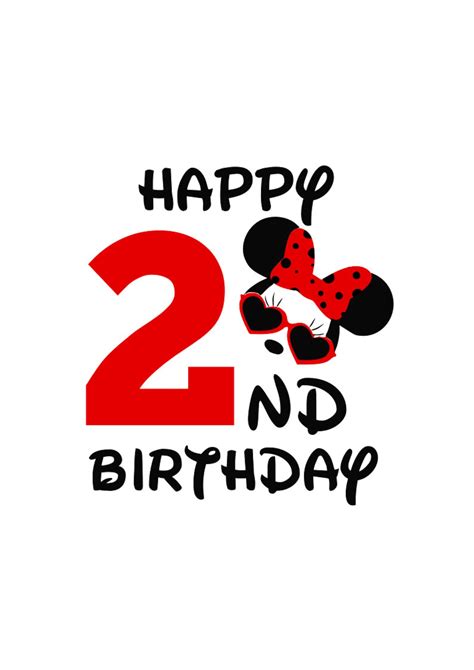 Minnie Mouse 2nd Birthday Girl Svg Birthday Girl Svg Svg Etsy