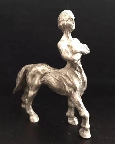 Pewter Centaur Half Man Horse Greek Mythology Silver Metal Figurine