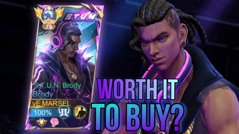 How Much Is Brody S T U N Skin Gameplay And Review Mobile Legends