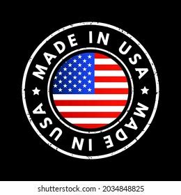 Made Usa United States America Labels Stock Vector Royalty Free