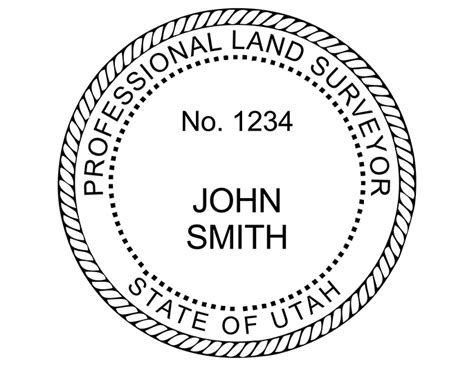 Utah Land Surveyor Rubber Stamp Rubber Stamp Warehouse