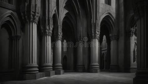 Dark Gothic Interior stock illustration. Illustration of indoor - 323180177