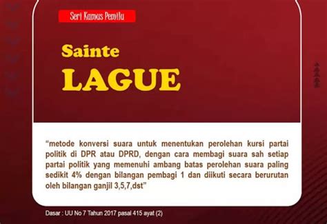 Seputar Pemilu 2024 Inilah Metode Sainte Lague Sebagai Sistem Bagi