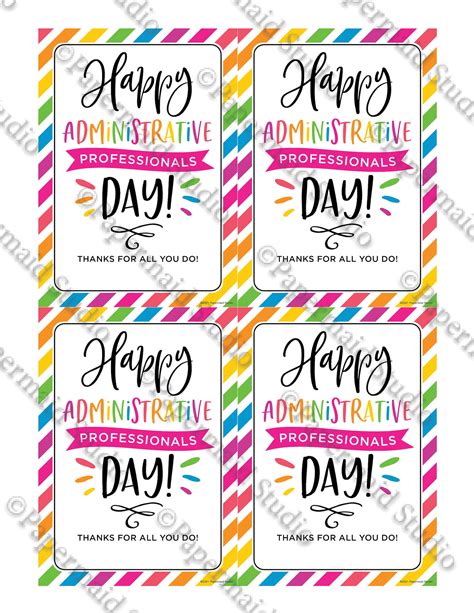 Printable Administrative Professionals Day T Tag Employee Etsy