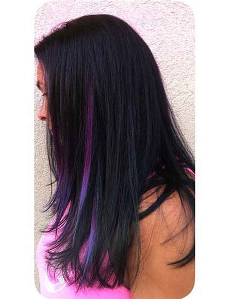 20 Pretty Purple Highlights Ideas For Dark Hair